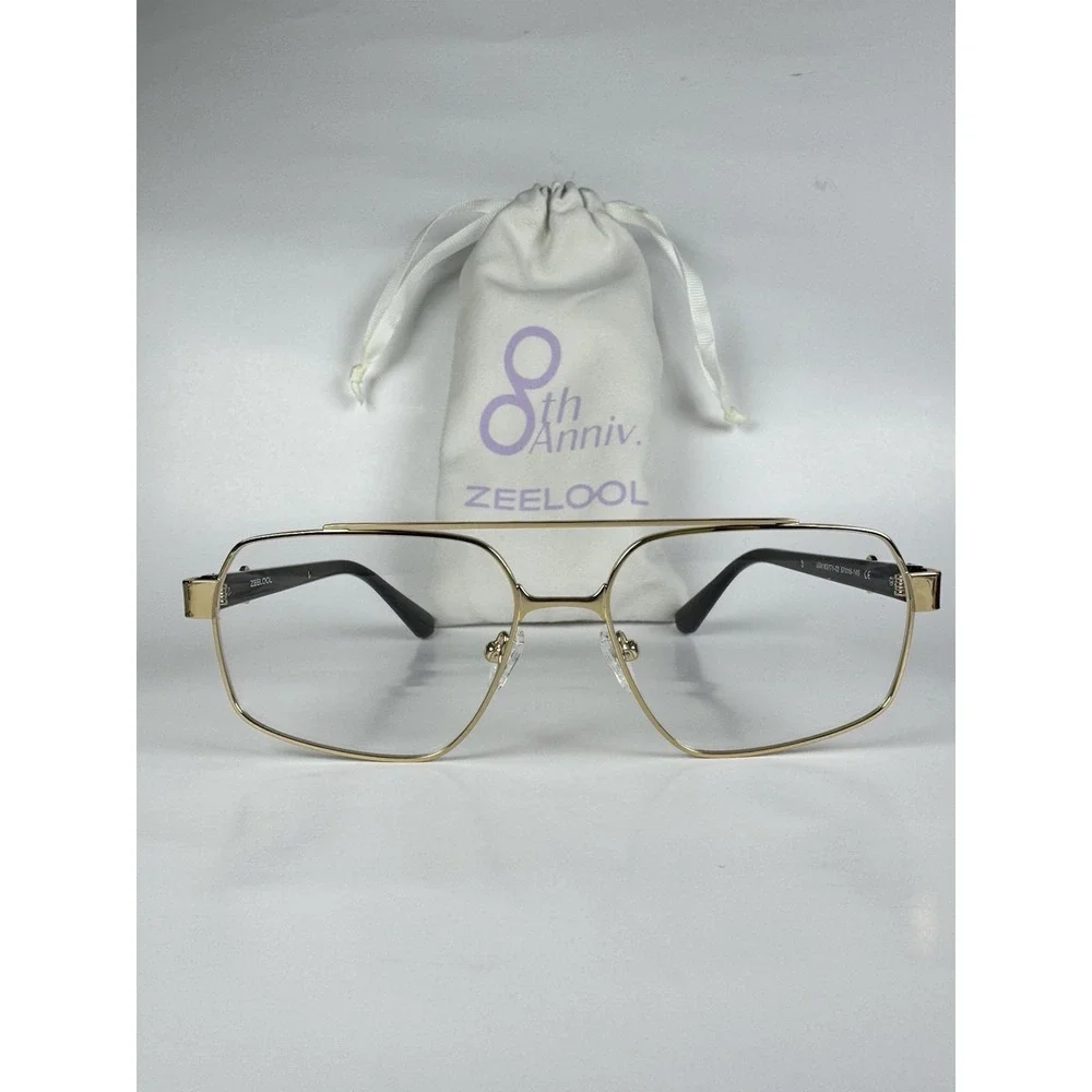 Zeelool Women's Sterling Gold Aviator Metal Eyeglass Frame‎